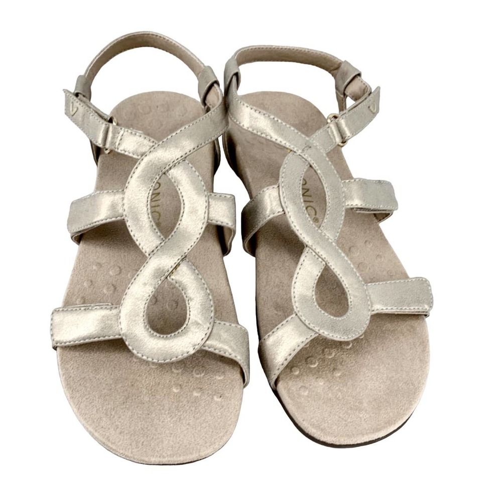 Vionic Rest Jodie Orthotic Comfort Women’s Sz 10 Rose Gold Sandals Strappy